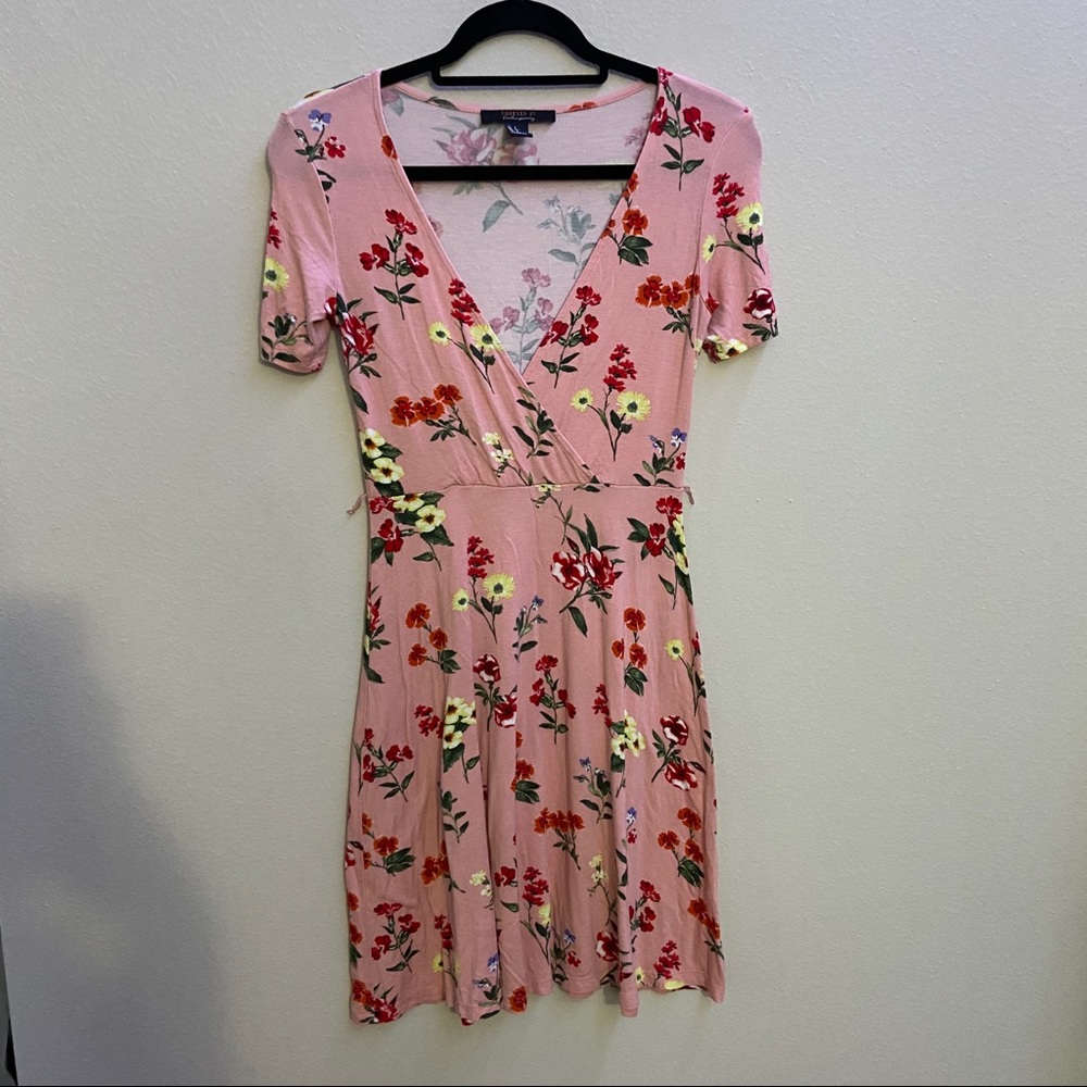 Pink floral dress